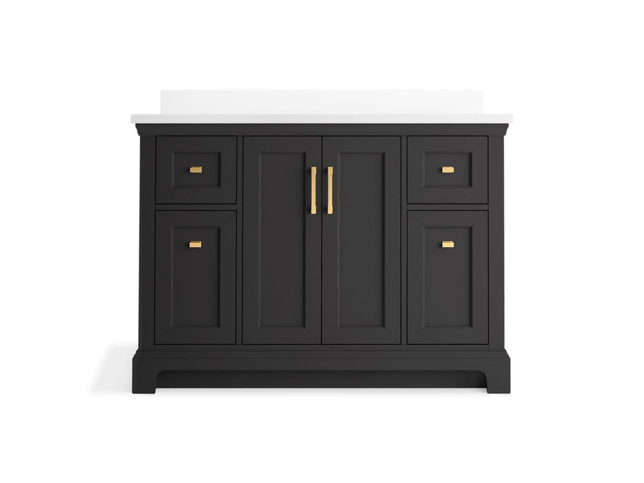 Kohler Charlemont 48" bathroom vanity cabinet with sink and quartz top