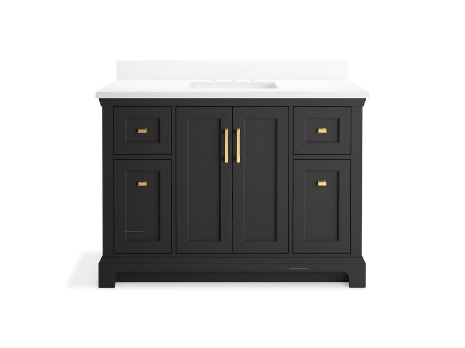 Kohler Charlemont 48" bathroom vanity cabinet with sink and quartz top