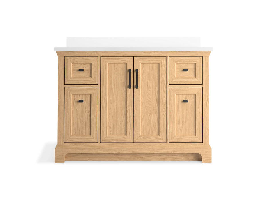 KOHLER K-29262-BD1 Charlemont 48" bathroom vanity cabinet with sink and quartz top