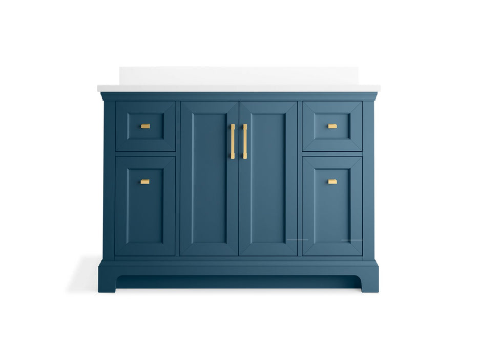 KOHLER K-29262-BD1 Charlemont 48" bathroom vanity cabinet with sink and quartz top