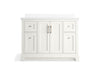 Kohler Charlemont 48" bathroom vanity cabinet with sink and quartz top