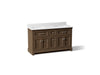 Kohler Charlemont 60" bathroom vanity cabinet with sinks and quartz top