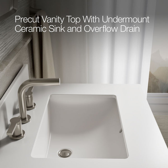 KOHLER K-29263-BD1 Charlemont 60" bathroom vanity cabinet with sinks and quartz top