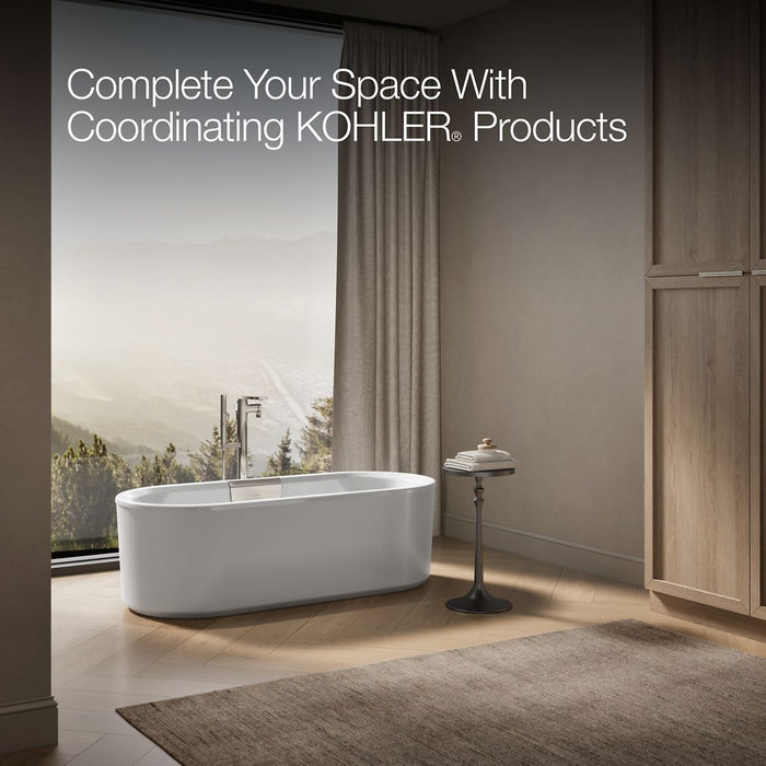 Kohler Volute 63" x 28-3/8" freestanding bath with shroud