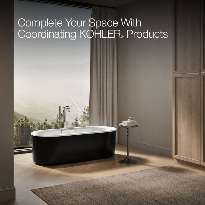 KOHLER K-29325-7 Volute 63" x 28-3/8" freestanding bath with shroud