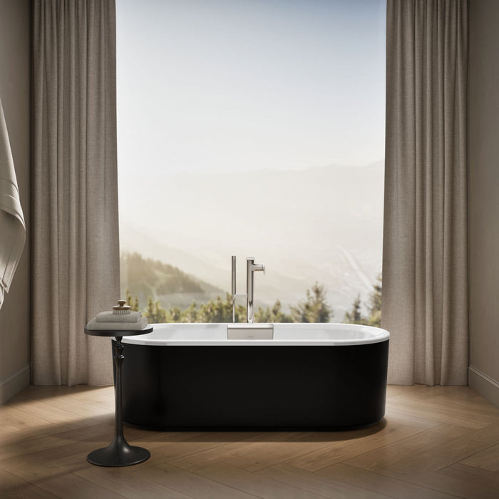 KOHLER K-29325-7 Volute 63" x 28-3/8" freestanding bath with shroud