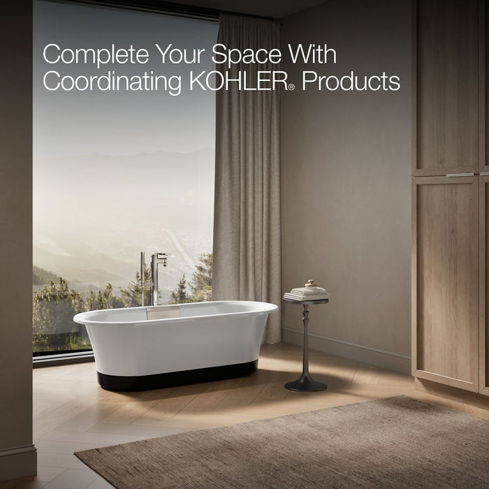 KOHLER K-29326-0B7 Volute 63" x 28-3/8" freestanding bath with base
