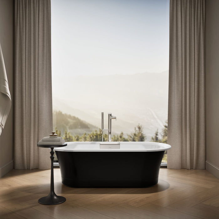KOHLER K-29326-P5 Volute 63" x 28-3/8" freestanding bath with base