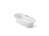 KOHLER K-29326-0 Volute 63" x 28-3/8" freestanding bath with base