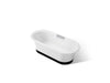 KOHLER K-29326-0B7 Volute 63" x 28-3/8" freestanding bath with base