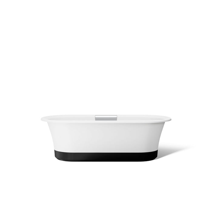 KOHLER K-29326-0B7 Volute 63" x 28-3/8" freestanding bath with base