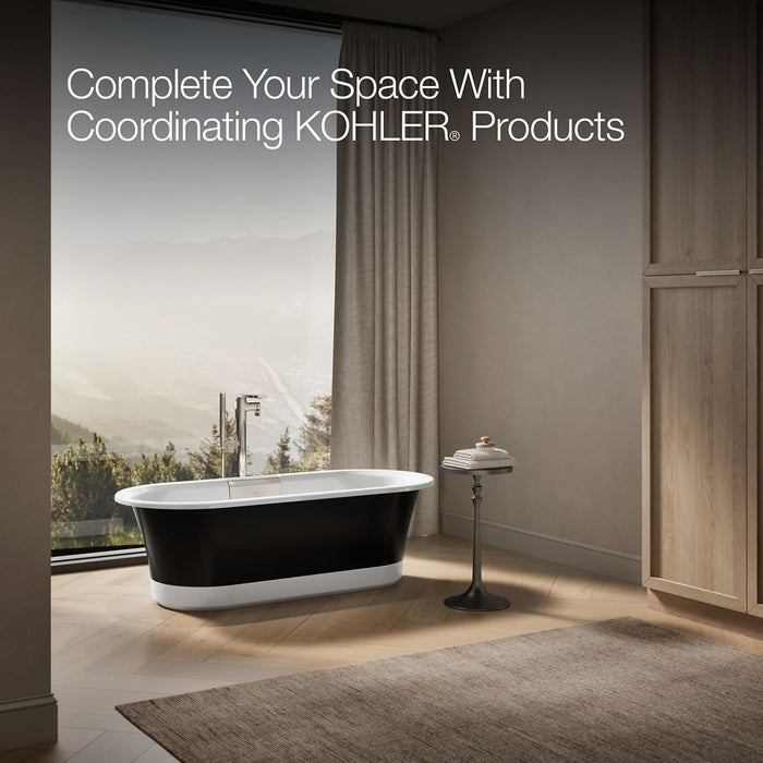 KOHLER K-29326-P5B0 Volute 63" x 28-3/8" freestanding bath with base