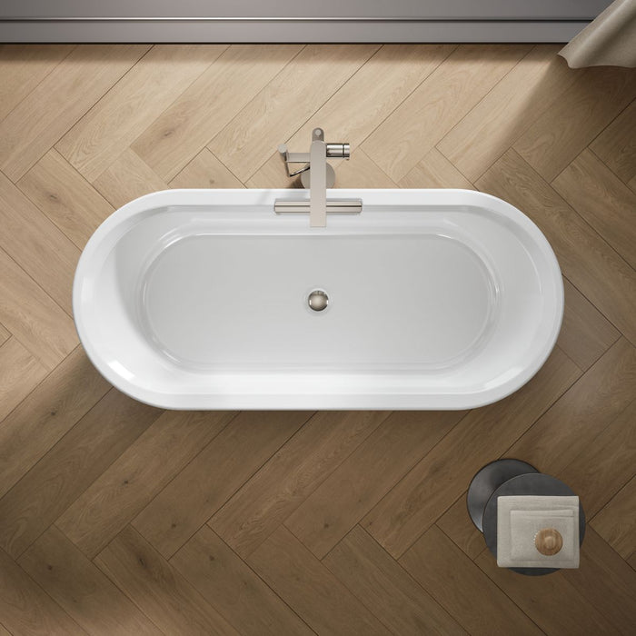 KOHLER K-29326-P5B0 Volute 63" x 28-3/8" freestanding bath with base