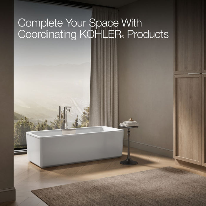 Kohler Volute 63" x 28-3/8" freestanding bath with shroud