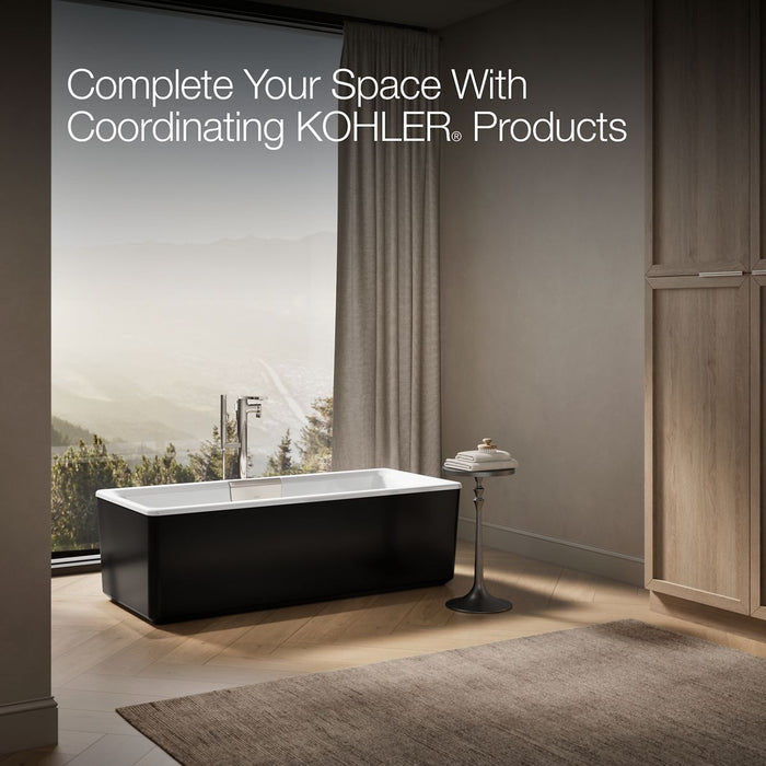 KOHLER K-29327-7 Volute 63" x 28-3/8" freestanding bath with shroud