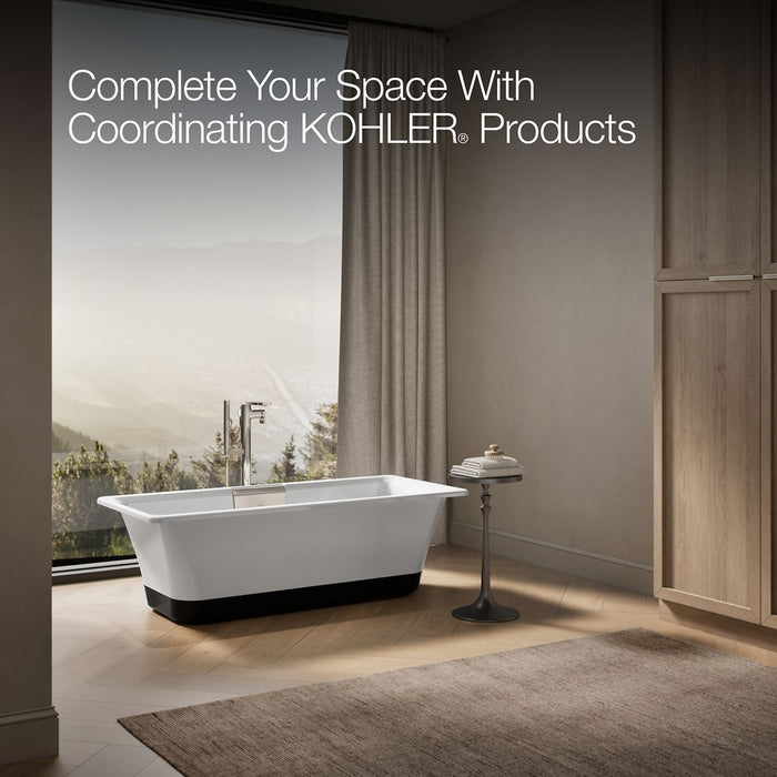 KOHLER K-29328-0B7 Volute 63" x 28-3/8" freestanding bath with base