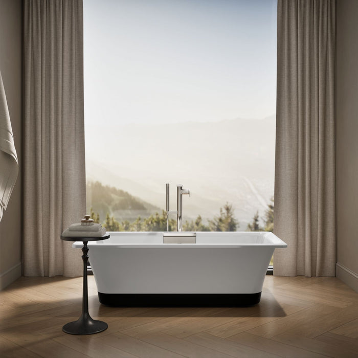 KOHLER K-29328-0B7 Volute 63" x 28-3/8" freestanding bath with base