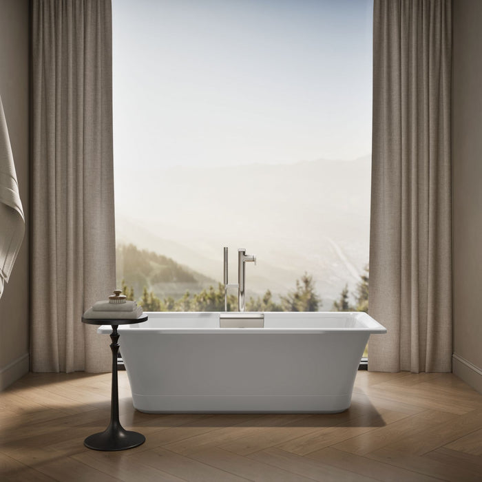 KOHLER K-29328-0 Volute 63" x 28-3/8" freestanding bath with base