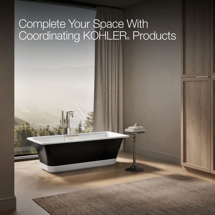 KOHLER K-29328-P5B0 Volute 63" x 28-3/8" freestanding bath with base