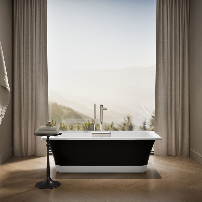 KOHLER K-29328-P5B0 Volute 63" x 28-3/8" freestanding bath with base