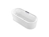 KOHLER K-29329-0 Volute 70-7/8" x 30-3/8" freestanding bath with shroud