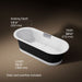 KOHLER K-29330-P5B0 Volute 70-7/8" x 30-3/8" freestanding bath with base