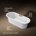KOHLER K-29330-0 Volute 70-7/8" x 30-3/8" freestanding bath with base