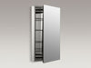 KOHLER K-2939-PG Catalan 20-1/8" W x 36-1/8" H aluminum single-door medicine cabinet with 170 degree hinge