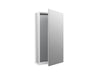 KOHLER K-2939-PG Catalan 20-1/8" W x 36-1/8" H aluminum single-door medicine cabinet with 170 degree hinge