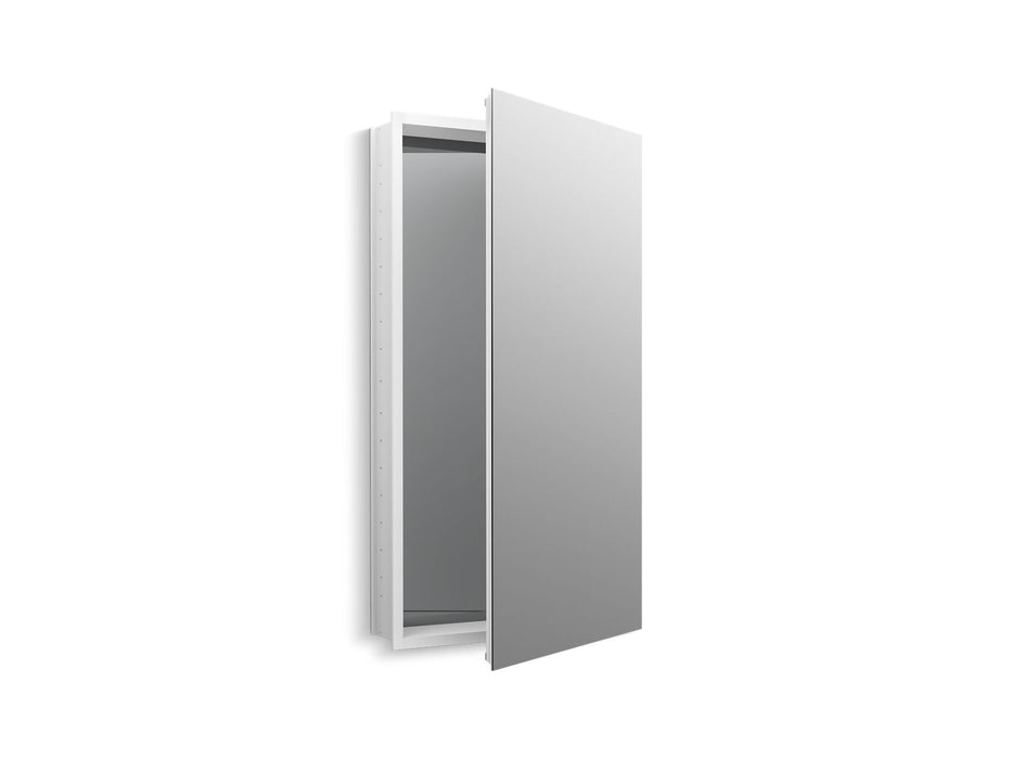 KOHLER K-2939-PG Catalan 20-1/8" W x 36-1/8" H aluminum single-door medicine cabinet with 170 degree hinge