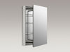 KOHLER K-2943-PG Catalan 24-1/8" W x 36-1/8" H aluminum single-door medicine cabinet with 170 degree hinge