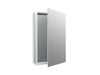 KOHLER K-2943-PG Catalan 24-1/8" W x 36-1/8" H aluminum single-door medicine cabinet with 170 degree hinge, satin...