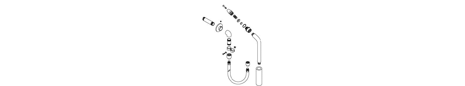 KOHLER K-29672-CP Hose/Spry Sup Assy