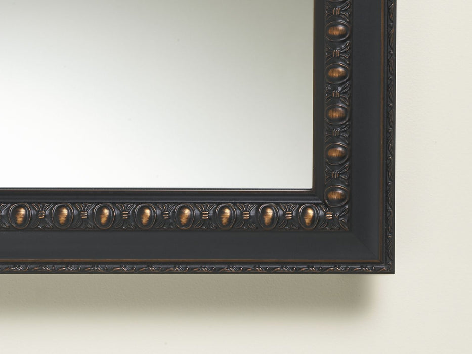KOHLER K-2967 20" W x 26" H aluminum single-door medicine cabinet with oil-rubbed bronze framed mirror door