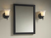 KOHLER K-2967 20" W x 26" H aluminum single-door medicine cabinet with oil-rubbed bronze framed mirror door
