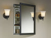 KOHLER K-2967 20" W x 26" H aluminum single-door medicine cabinet with oil-rubbed bronze framed mirror door