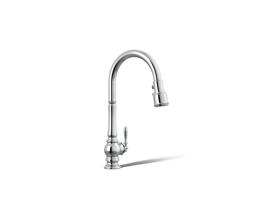 KOHLER K-29709 Artifacts Touchless pull-down kitchen sink faucet with three-function sprayhead