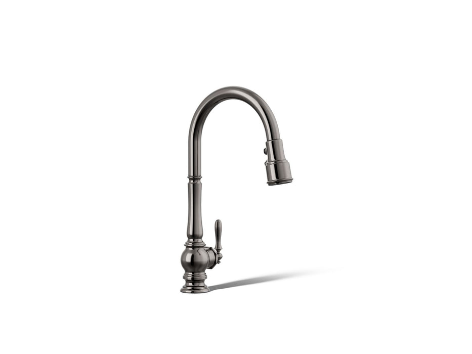 KOHLER K-29709 Artifacts Touchless pull-down kitchen sink faucet with three-function sprayhead