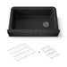 Kohler Cairn 34" undermount single-bowl farmhouse kitchen sink with faceted design