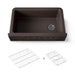 Kohler Cairn 34" undermount single-bowl farmhouse kitchen sink with faceted design