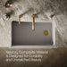 Kohler Cairn 34" undermount single-bowl farmhouse kitchen sink with faceted design