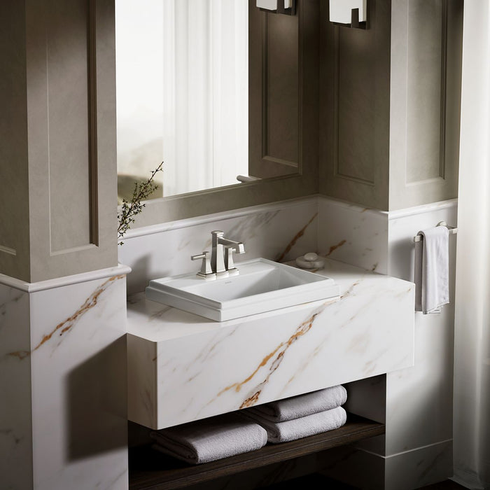 Kohler Tresham 21-3/4" rectangular drop-in bathroom sink