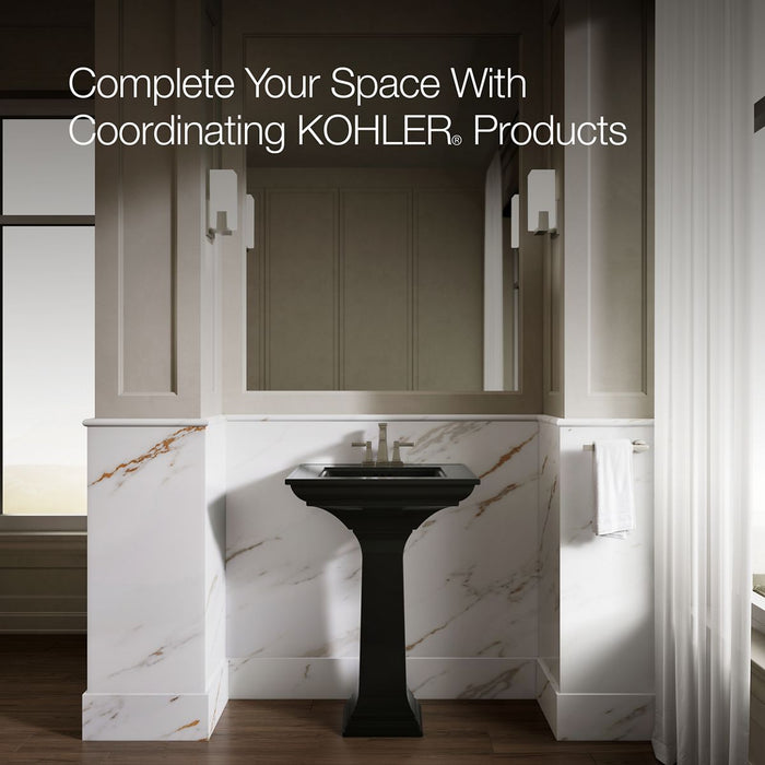 KOHLER K-29999-4 Memoirs 25" pedestal/console table bathroom sink, black black - view 2