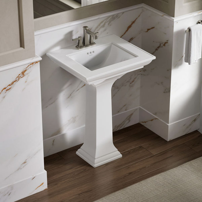 KOHLER K-29999-4 Memoirs 25" pedestal/console table bathroom sink, white - view 3