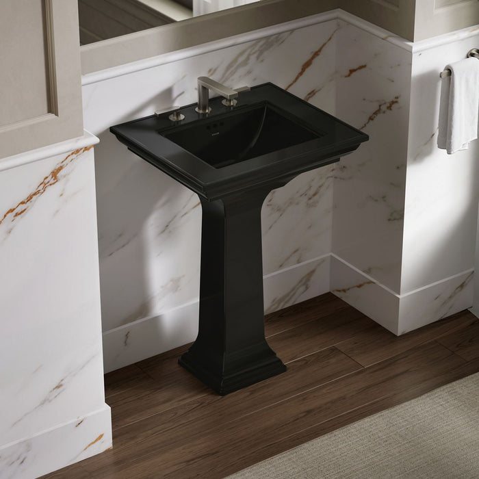 KOHLER K-29999-8 Memoirs 25" pedestal/console table bathroom sink, black black - view 4