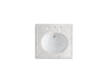 KOHLER K-3023 Kathryn 24" x 22" marble console tabletop with 8" widespread faucet holes and cut for K-2205-G/K-2210-G un