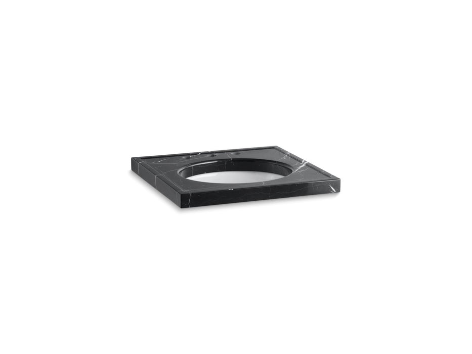KOHLER K-3023 Kathryn 24" x 22" marble console tabletop with 8" widespread faucet holes and cut for K-2205-G/K-2210-G un