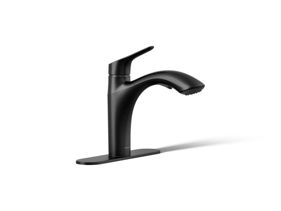 KOHLER K-30468 Rival Pull-out kitchen sink faucet with two-function sprayhead