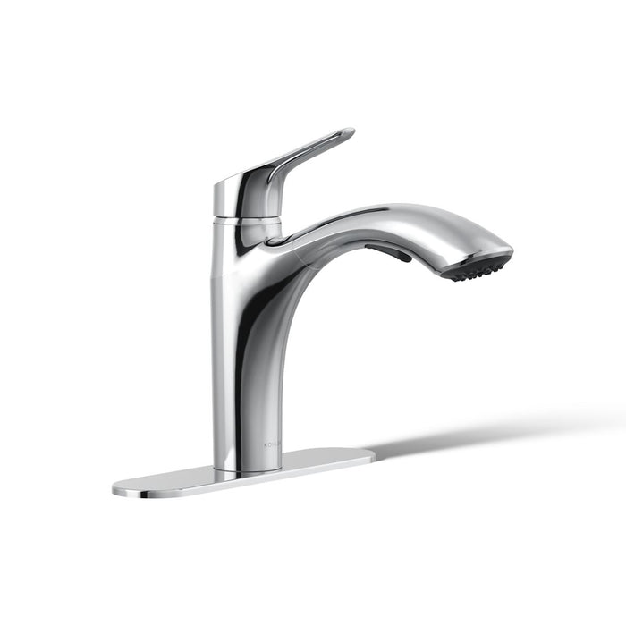Kohler Rival Pull-out kitchen sink faucet with two-function sprayhead
