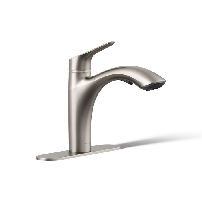 Kohler Rival Pull-out kitchen sink faucet with two-function sprayhead
